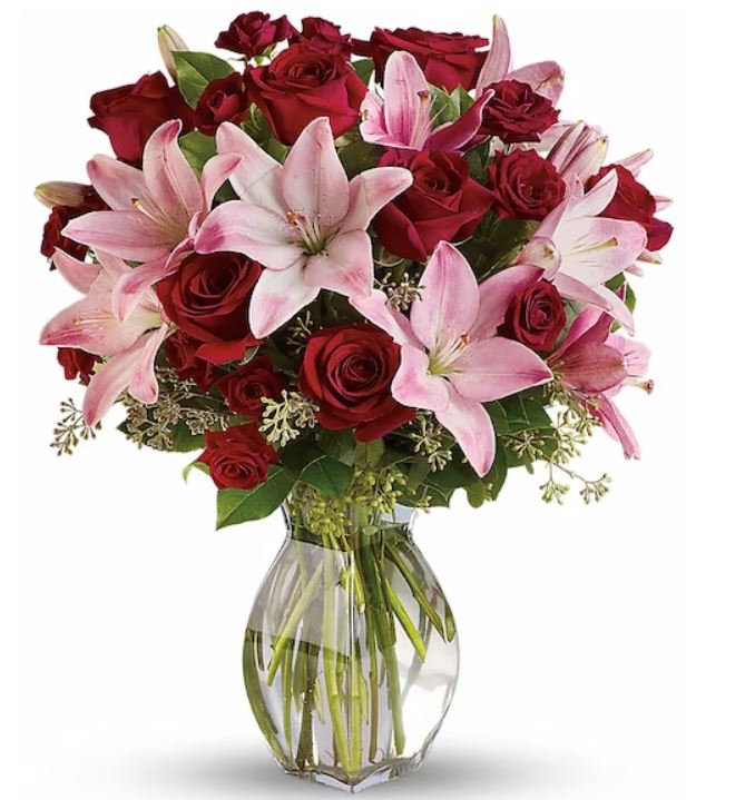 Sweet as Sugar - Lovely Red Roses and Asiatic Lilies – Fj Florist, Houston TX