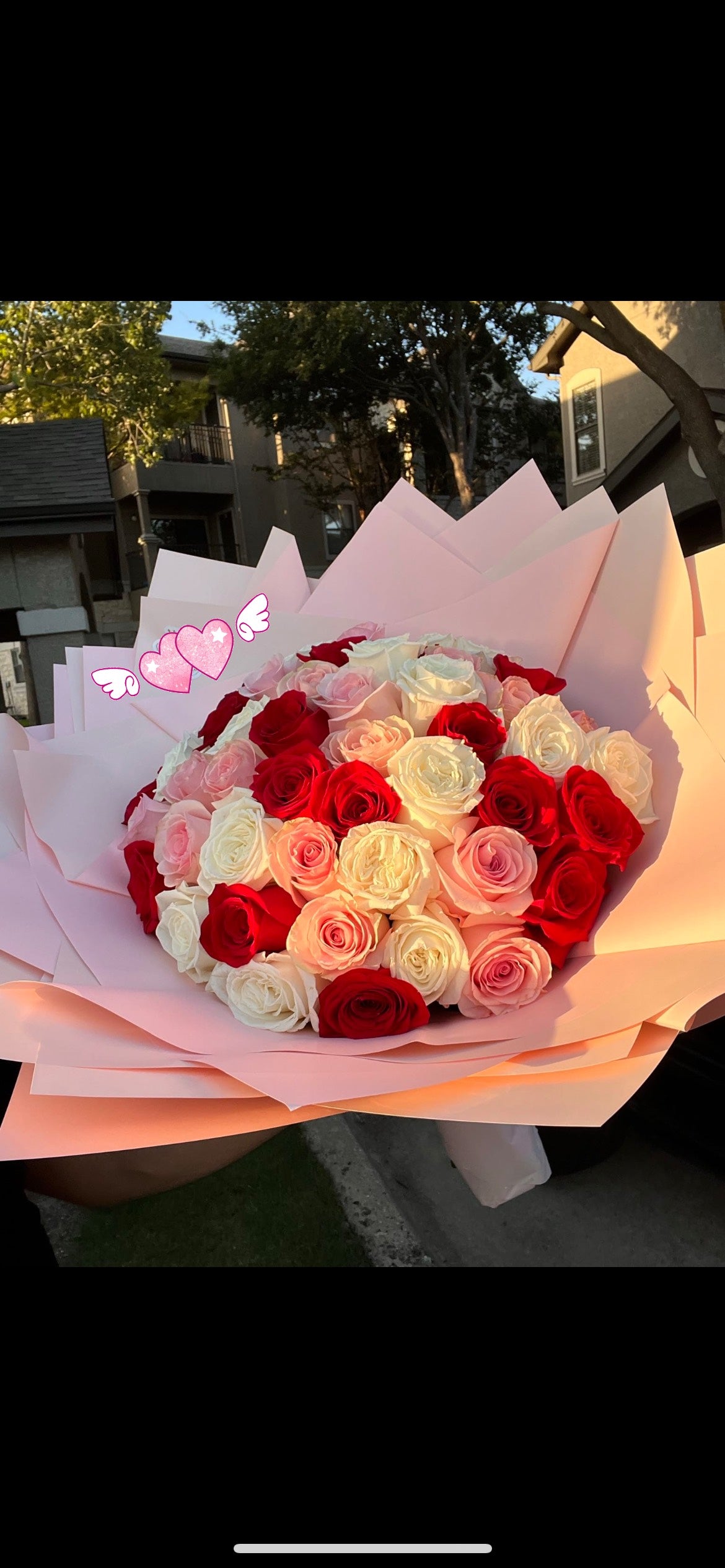 Hand Wrapping 50 mixed Roses