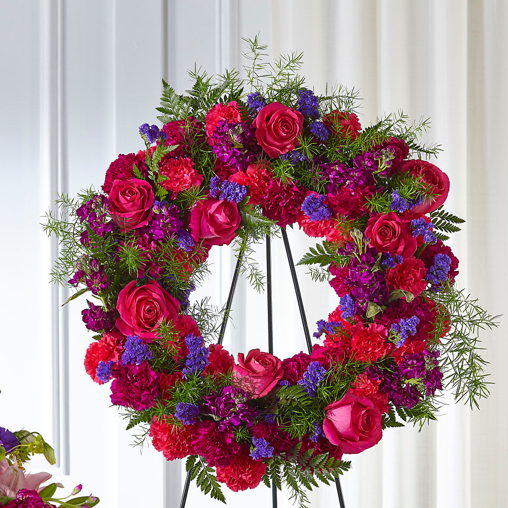 Calming Colors Wreath – Fj Florist, Houston TX