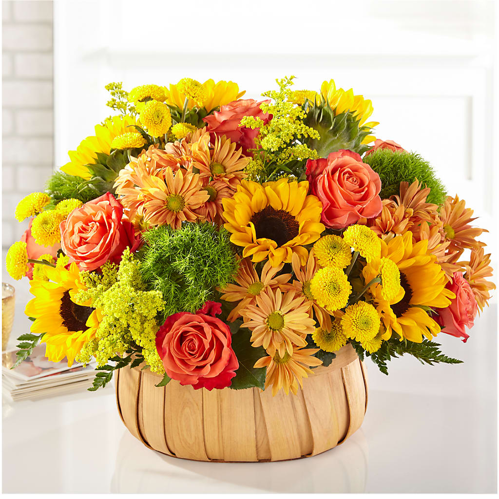 Harvest Sunflower Basket – Fj Florist, Houston TX