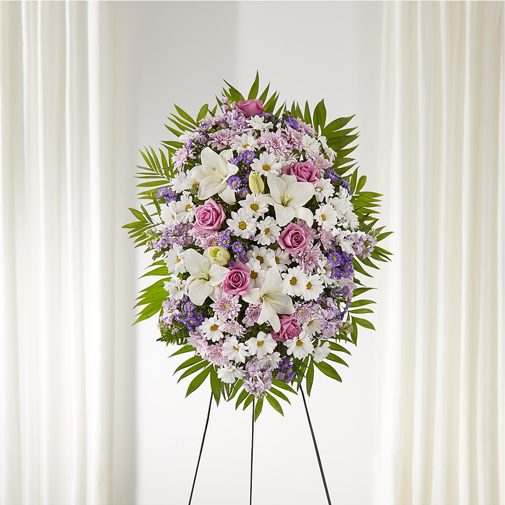Surrounded by Love Standing Spray – Fj Florist, Houston TX