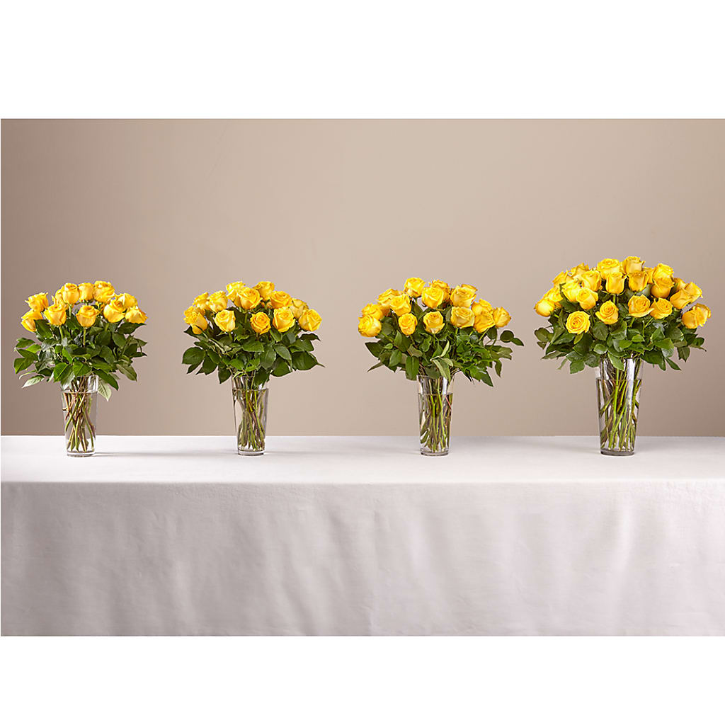 Long Stem Yellow Rose Bouquet –  Fj Florist, Houston TX