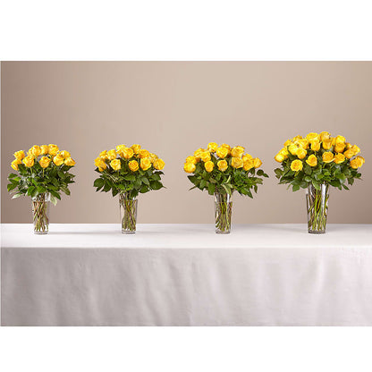Long Stem Yellow Rose Bouquet –  Fj Florist, Houston TX