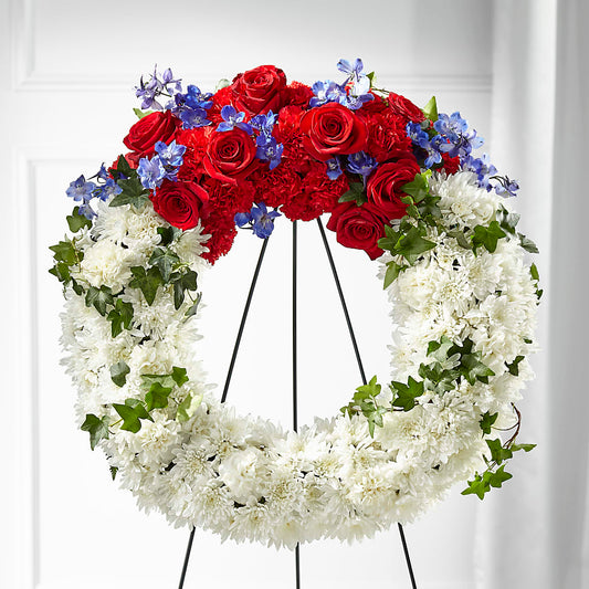 Patriotic Passion Wreath –  Fj Florist, Houston TX