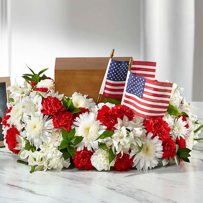 Spirit of Patriotism Cremation Adornment –  Fj Florist, Houston TX