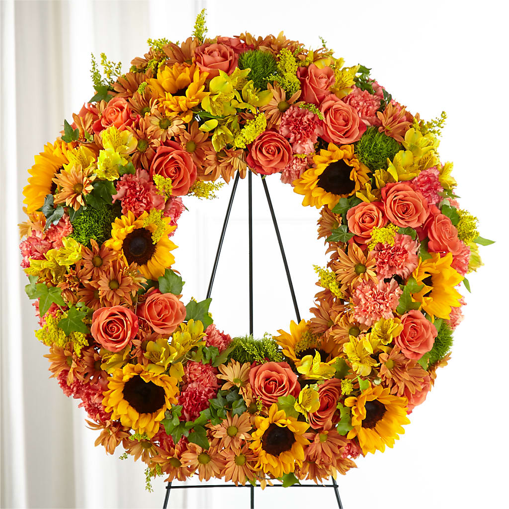 Autumnal Memories Wreath (Standard) –  Fj Florist, Houston TX