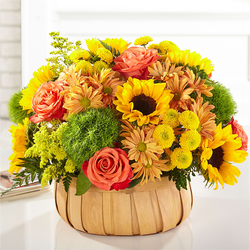 Harvest Sunflower Basket –  Fj Florist, Houston TX