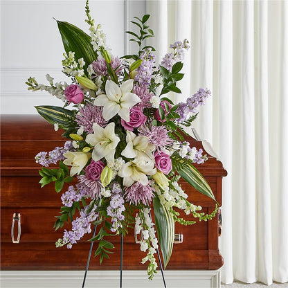 Grateful Hearts Standing Spray –  Fj Florist, Houston TX