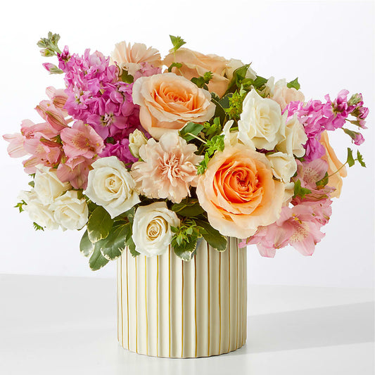 Paradise Bouquet with Ivory Vase –  Fj Florist, Houston TX