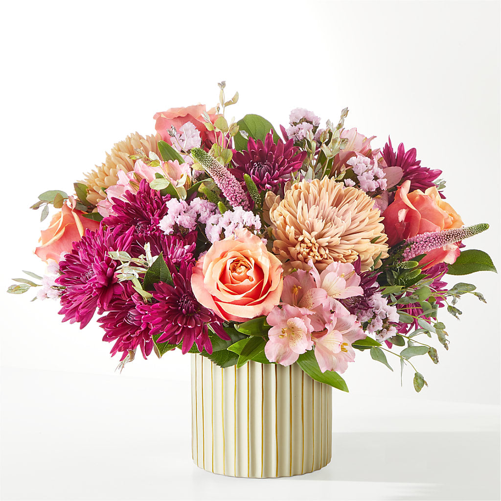 Berry Cobbler Bouquet with Ivory Vase –  Fj Florist, Houston TX