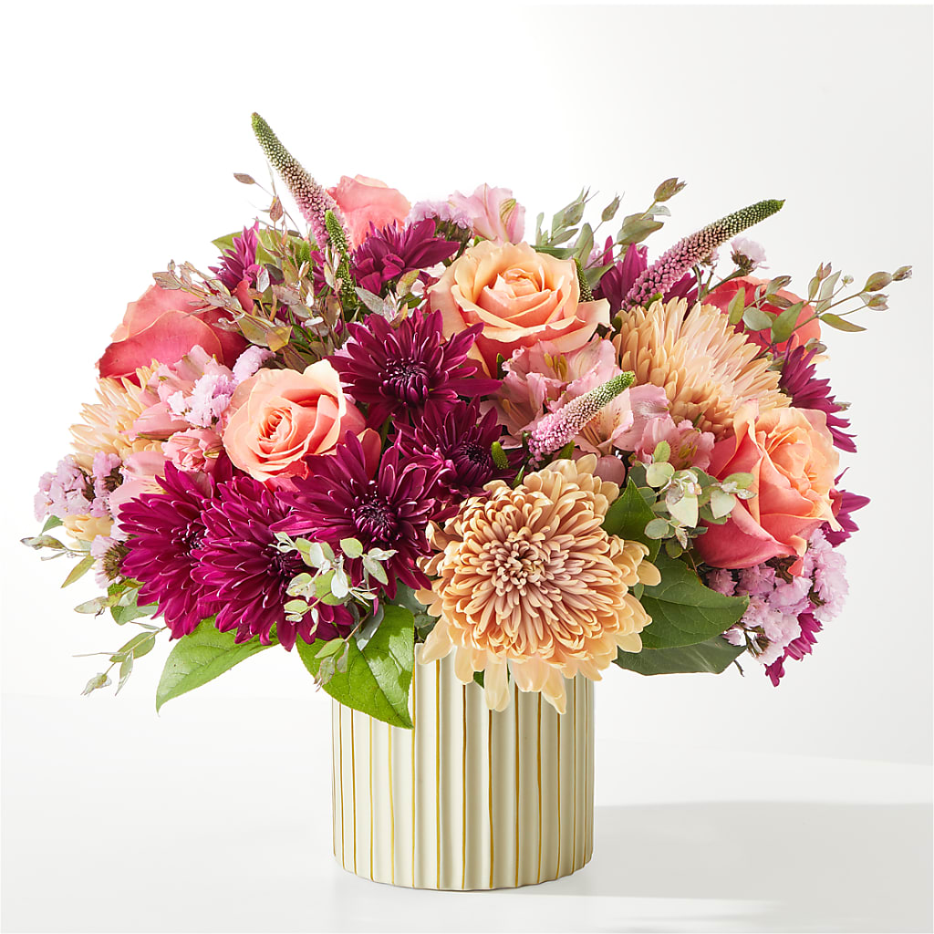 Berry Cobbler Bouquet with Ivory Vase –  Fj Florist, Houston TX