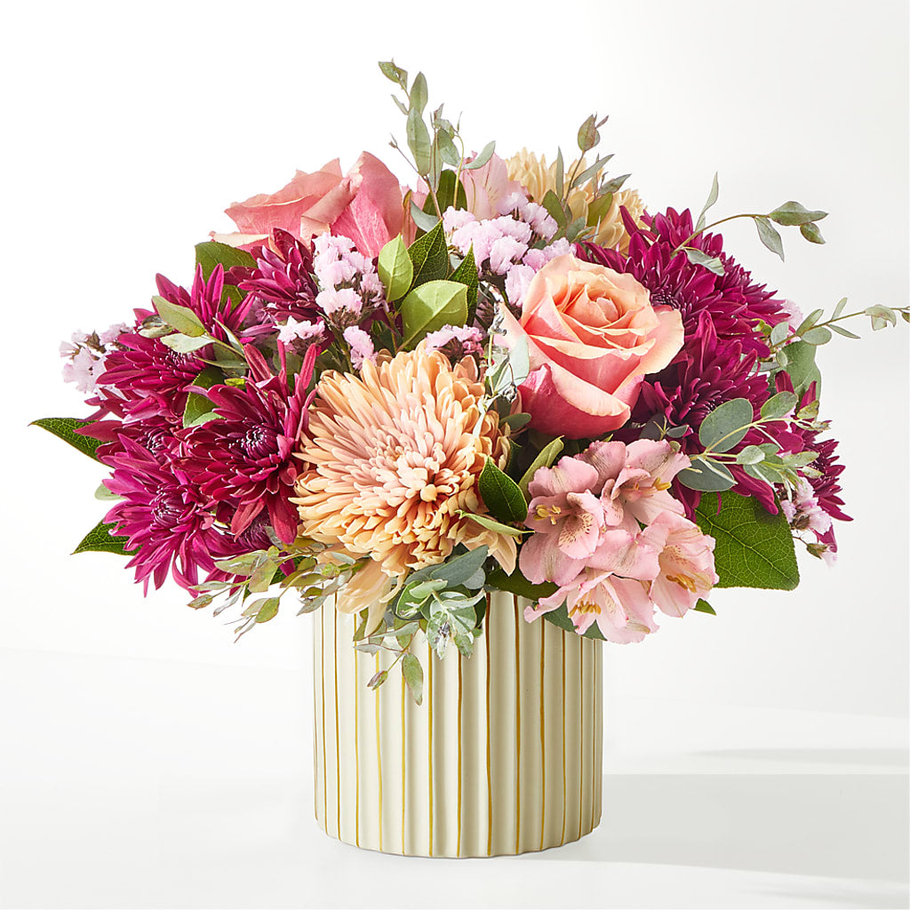 Berry Cobbler Bouquet with Ivory Vase –  Fj Florist, Houston TX
