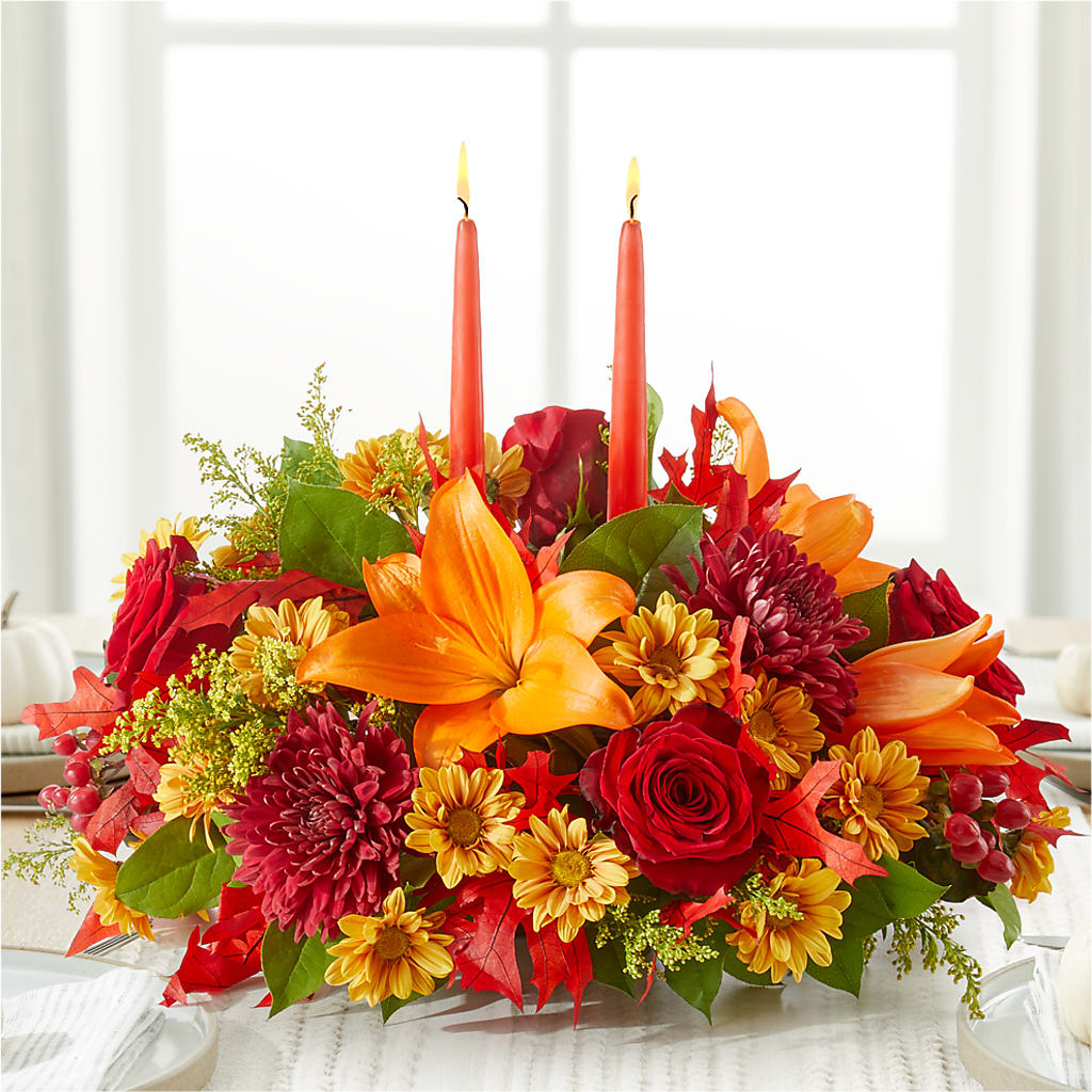 Autumn's Embrace Centerpiece –  Fj Florist, Houston TX