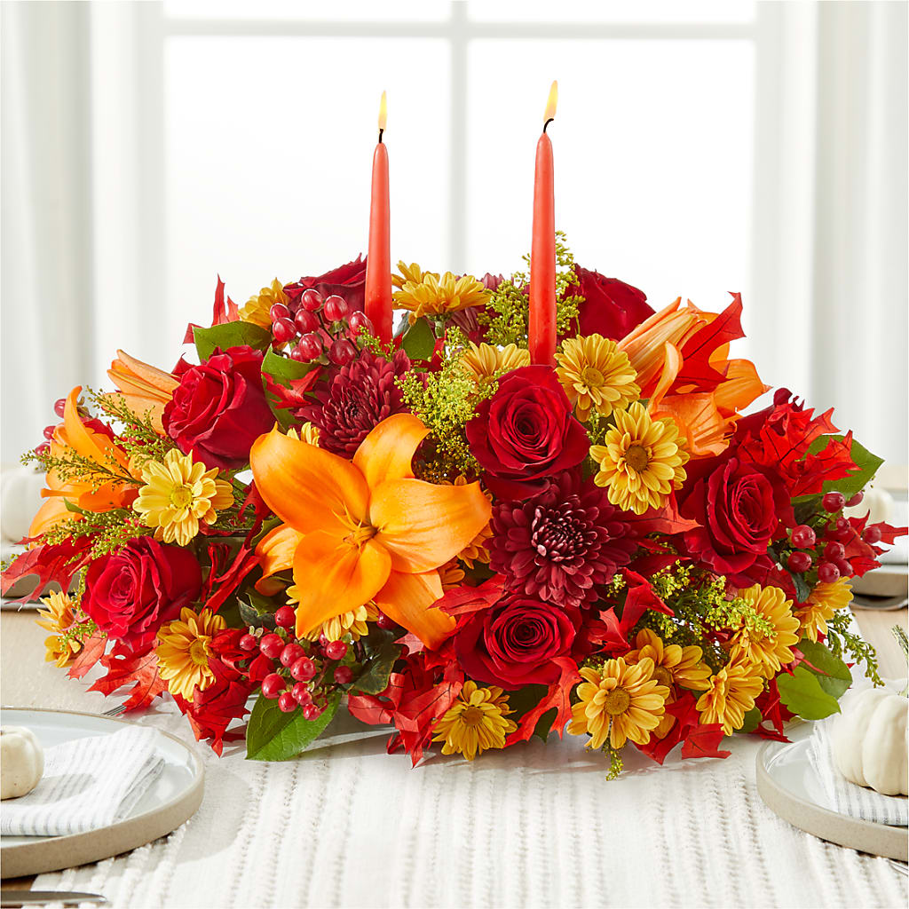 Autumn's Embrace Centerpiece –  Fj Florist, Houston TX