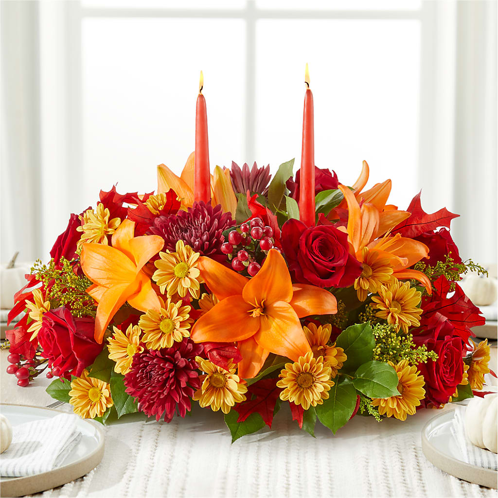 Autumn's Embrace Centerpiece –  Fj Florist, Houston TX