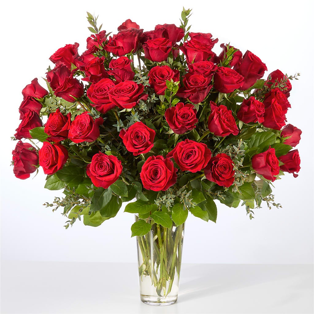 Forever Yours Fifty Stem Red Rose Bouquet –  Fj Florist, Houston TX