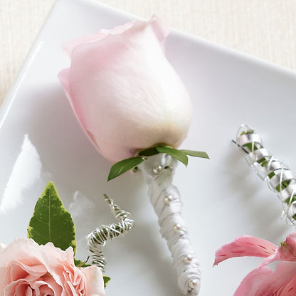 Pink Rose Boutonniere –  Fj Florist, Houston TX