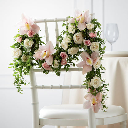 Orchid Rose Chair Décor –  Fj Florist, Houston TX